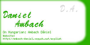 daniel ambach business card
